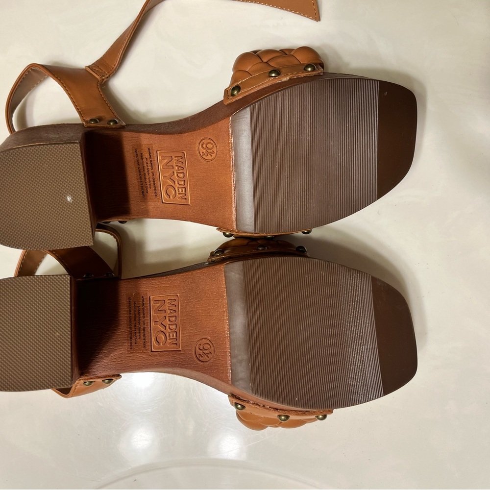 New, Madden NYC platform Sandal, size 9.5.